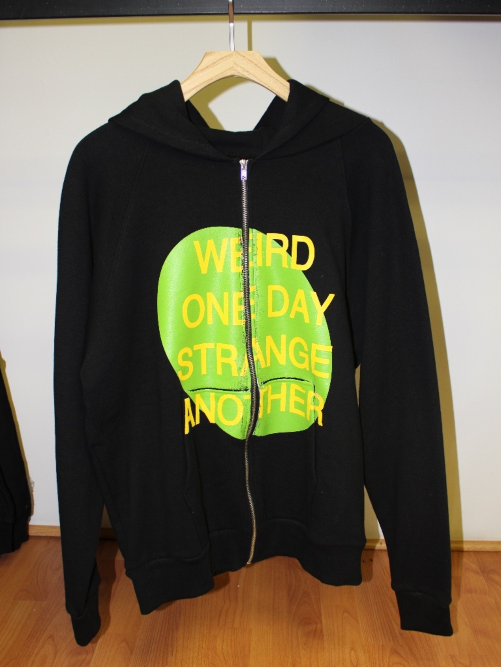 Lisa Lë Strange Weird Zip Up Hoodie Sweatshirt - Black